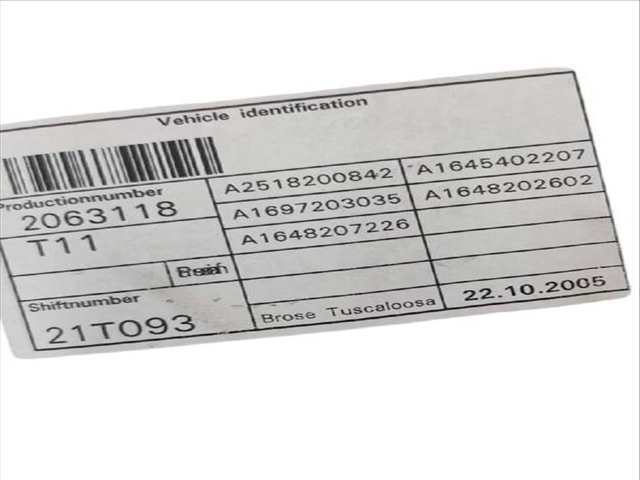 Foto 3ª: Elevalunas Eléctrico Delantero Derecho Mercedes Clase ML 320 3.0 CDI 4-MATIC V6 164.122) 224CV (2005)