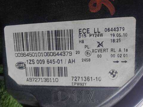 Foto 3ª: Faro Izquierdo Bmw X6 XDRIVE 30 D 245CV 180KW [N57 D30 B] (2011)