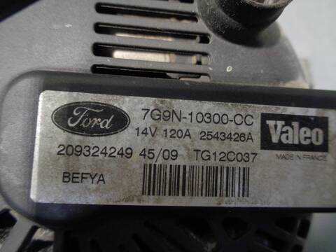 Foto 3ª: Alternador Ford Fiesta AMBIENTE 82CV 60KW [SNJB] (2009)