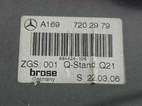 Foto 2ª: Elevalunas Eléctrico Delantero Izquierdo Mercedes Clase A 140 A 200 CDI 169.008) 140CV [OM640941] (2004)