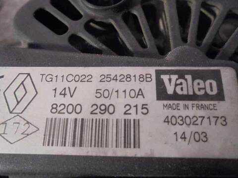 Foto 3ª: Alternador Renault Megane 1.9 DCI DIESEL BERLINA 120CV 88KW II BERLINA 5P [F9Q B8] (2003)