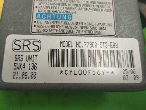Foto 3ª: Centralita Airbag Honda Civic 1.5 114CV [D15Z8] (1995)