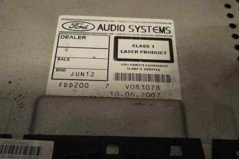 Foto 2ª: Sistema Audio Radio CD Ford Focus AMBIENTE D) BERLINA 90CV 66KW [HHDA] (2007)