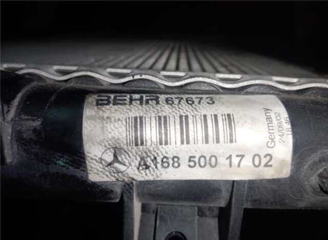 Foto 2ª: Radiador Motor Mercedes Clase A 140 1.7 170 CDI (168.009) [1.7 LTR. - 70 KW CDI DIESEL CAT] [OM 668.942]