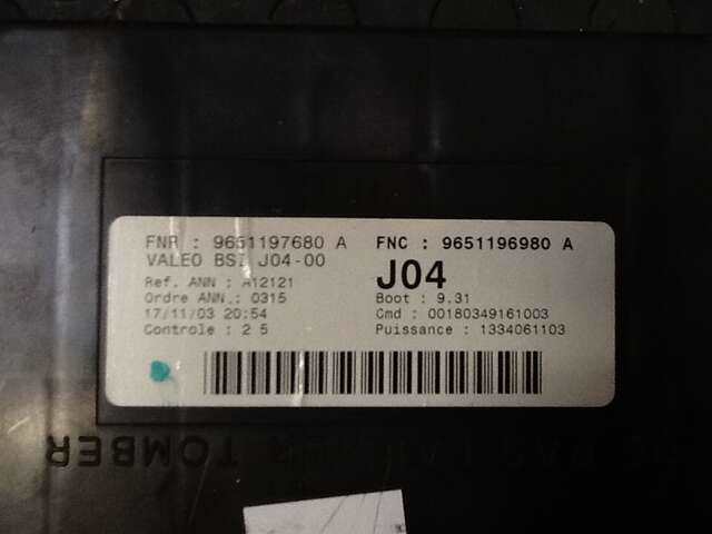 Foto 2ª: Centralita Confort BSI Peugeot 307 2.000 HDI 90CV/66KW [RHY] (2004)