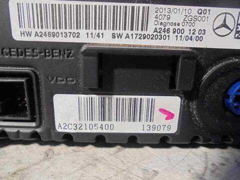 Foto 2ª: Sistema GPS Mercedes Clase A 140 A 180 CDI BLUEEFFICIENCY 176.012) 109CV 80KW [OM607951] (2013)
