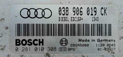 Foto 3ª: Centralita Motor ECU Audi A3 1.9 TDI AMBIENTE 131CV (1996)