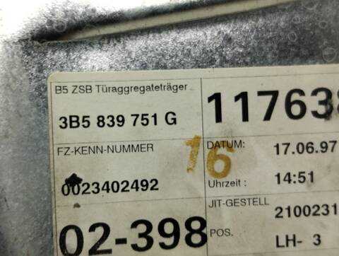 Foto 4ª: Elevalunas Manual Trasero Izquierdo Volkswagen Passat CL BERLINA 110CV 81KW [AFN] (1997)