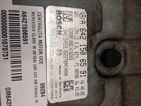 Foto 2ª: Centralita Motor ECU Mercedes Clase ML 280 3.0 CDI 190CV 140KW W164) 280 CDI 4M EDITION [OM642940] (2006)