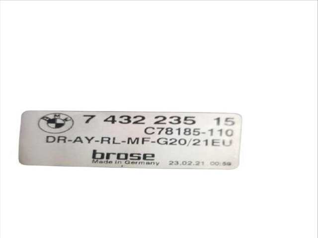 Foto 2ª: Elevalunas Manual Trasero Derecho Bmw Serie 3 315 320 I (2018)