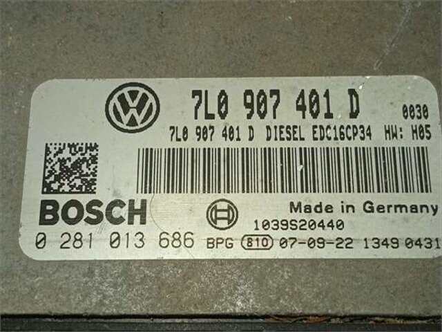 Foto 2ª: Centralita Motor ECU Volkswagen Touareg 3.0 TDI V6 MOTION [3.0 LTR. - 165 KW V6 TDI DPF]