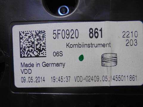 Foto 4ª: Cuadro de Instrumentos Seat Leon 1.2 TSI 105CV 77KW [CJZ] (2014)