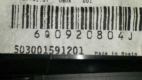Foto 2ª: Cuadro de Instrumentos Volkswagen Polo 1.4 TDI 70CV 51KW [BNM] (2007)