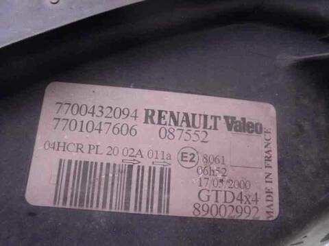 Foto 3ª: Faro Izquierdo Renault Scenic 2.0 16V CAT F4R) 139CV 102KW JA..) [F4R C7] (2001)