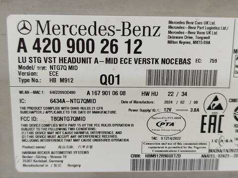 Foto 3ª: Sistema Audio Radio CD Mercedes Clase T 180 131CV 96KW [200731] (2016)