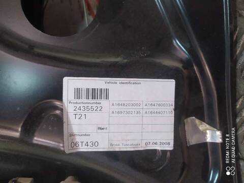 Foto 2ª: Elevalunas Eléctrico Delantero Izquierdo Mercedes Clase ML 300 3.0 CDI W164) 224CV 165KW AUT. OM642 [OM642940] (2008)