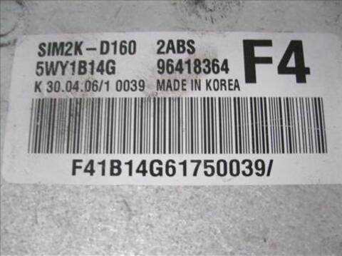 Foto 3ª: Centralita Motor ECU Chevrolet Epica 2.0 LT 144CV 105KW [X 20 D1] (2006)