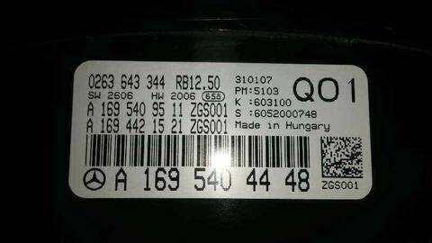 Foto 2ª: Cuadro de Instrumentos Mercedes Clase A 140 136CV 100KW (2004)