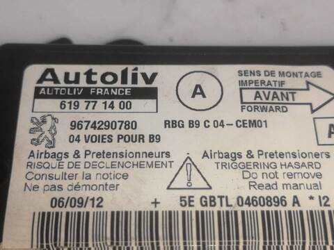 Foto 2ª: Centralita Airbag Peugeot Partner 9HP (2012)