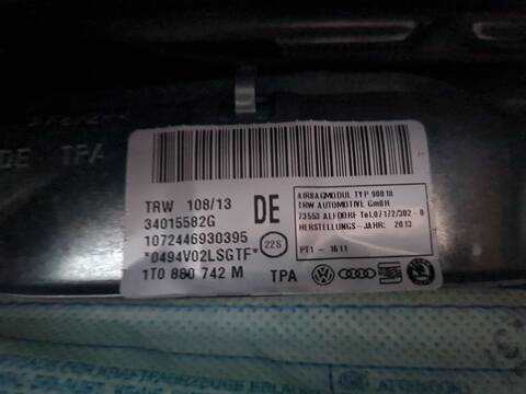 Foto 2ª: Airbag Cortina Delantero Derecho Volkswagen Touran 2.0 TDI 140CV 103KW [CFHC] (2013)