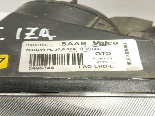 Foto 2ª: Faro Izquierdo Saab 9-3 2.3 T 185CV 136KW YS3E) [B235E] (2006)