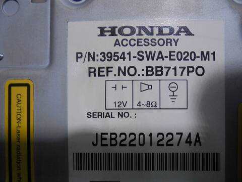 Foto 4ª: Sistema Audio Radio CD Honda Crv COMFORT 140CV 103KW RE) [N22A2] (2008)