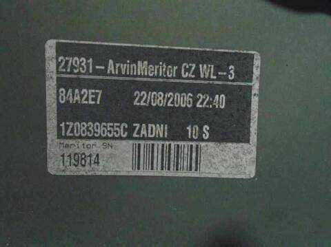 Foto 4ª: Elevalunas Manual Trasero Izquierdo Skoda Octavia ACTIVE BERLINA 105CV 77KW [BXE] (2006)