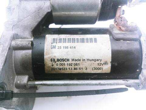 Foto 2ª: Motor de Arranque Opel Corsa 1.4 08 68) [B 14 XEL] (2014)