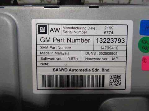 Foto 3ª: Pantalla Multifuncion Opel Insignia COSMO BERLINA 131CV 96KW [A20DTH] (2009)