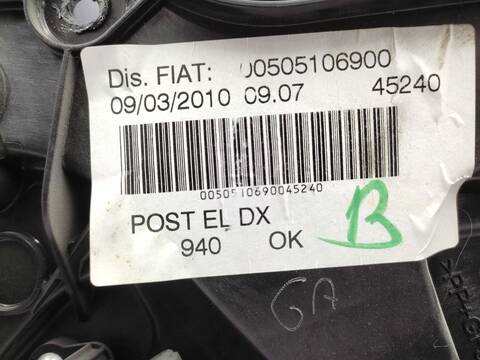 Foto 3ª: Elevalunas Manual Trasero Derecho Alfa Romeo Giulietta 2.0 JTDM 940FXE1A 940FXG11) 170CV 125KW [940A4000] (2010)
