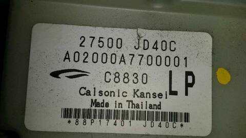 Foto 2ª: Mando Climatizador Nissan Qashqai 2.0 16V CAT 141CV 104KW [MR20] (2009)