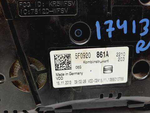 Foto 3ª: Cuadro de Instrumentos Seat Leon I-TECH 105CV 77KW [CLH] (2014)