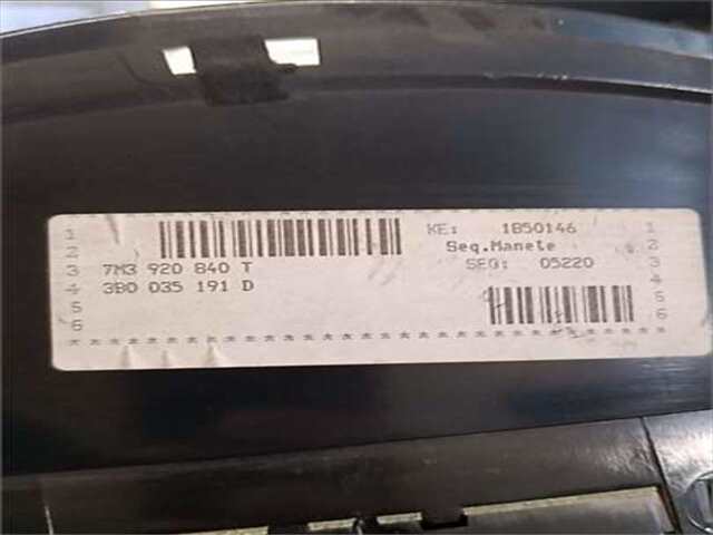 Cuadro de Instrumentos Volkswagen Sharan 1.8 COMFORTLINE [1.8 LTR. - 110 KW 20V TURBO]