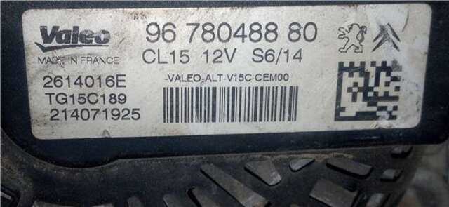 Foto 1ª: Alternador Citroen C Elysee 1.6 EXCLUSIVE [1.6 LTR. - 68 KW HDI FAP] [9HP]