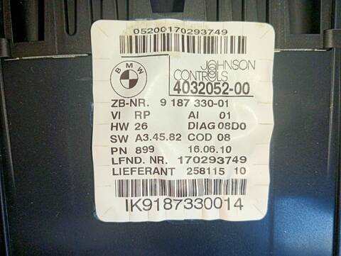 Foto 2ª: Cuadro de Instrumentos Bmw Serie 1 114 2.0 16V DIESEL CAT 116CV (2004)