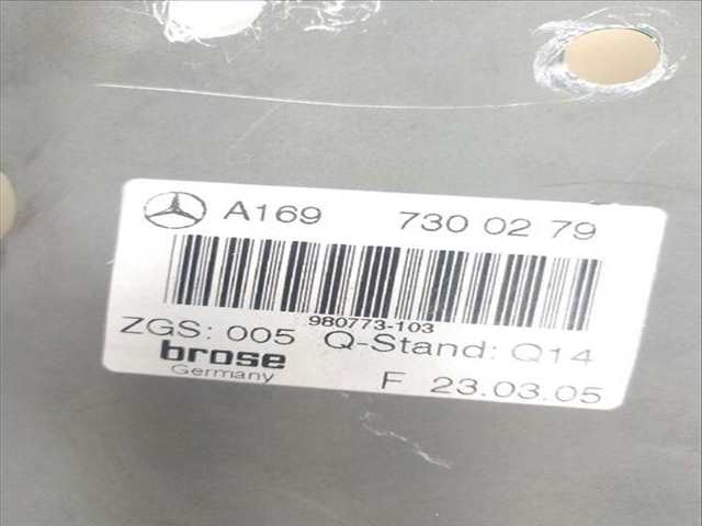 Foto 3ª: Elevalunas Manual Trasero Derecho Mercedes Clase A 140 A 180 CDI 169.007 169.307) (2004)