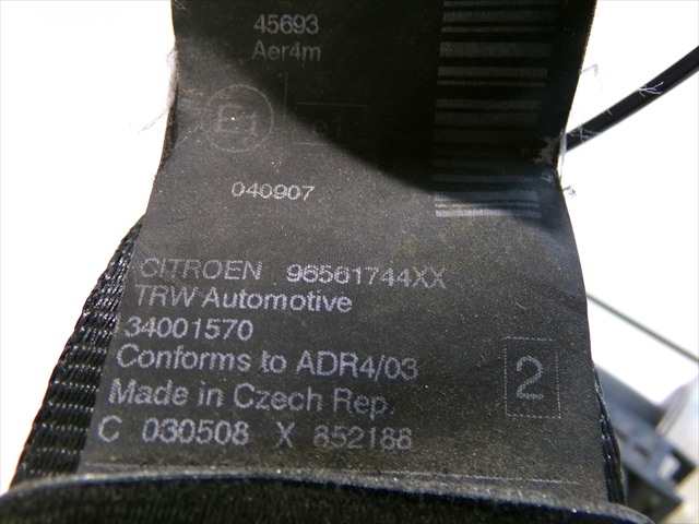 Foto 4ª: Cinturón Trasero Derecho Citroen C5 2.0 HDI RANCHERA 2008-2017 [RHR] (2008)