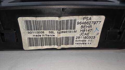 Foto 2ª: Mando Climatizador Peugeot 307 D-SIGN 90CV 66KW (2005)