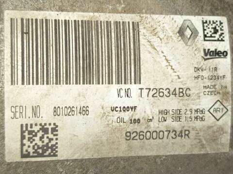 Foto 3ª: Compresor Aire Acondicionado Renault Clio 0.9 TCE 90 BHNF BHMA BHMH BHJK BHJR) (2012)