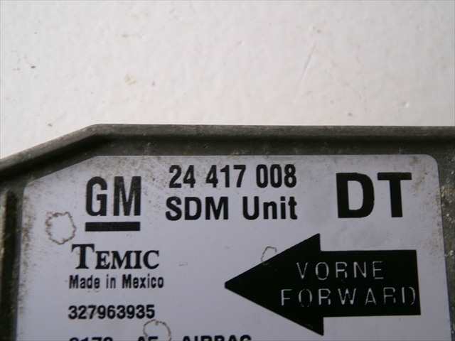 Foto 3ª: Centralita Airbag Opel Combo 1.7 D 2000-2010 [Y17DT] (2003)
