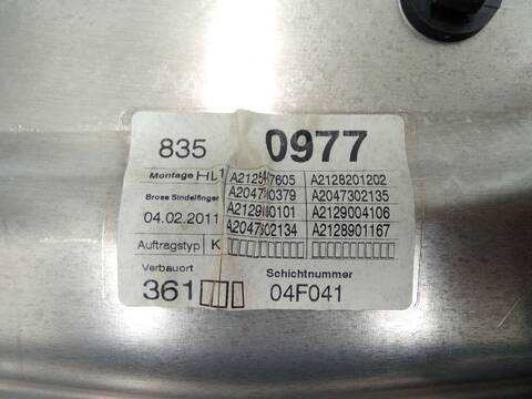 Foto 4ª: Elevalunas Manual Trasero Izquierdo Mercedes Clase E 180 E 200 CDI - BLUETEC 212.005 212.006) 136CV 100KW [OM 651.925]