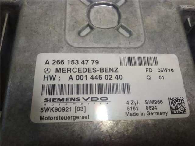 Foto 3ª: Centralita Motor ECU Mercedes Clase A 140 2.0 A 200 (169.033) [2.0 LTR. - 100 KW CAT] [M 266.960]