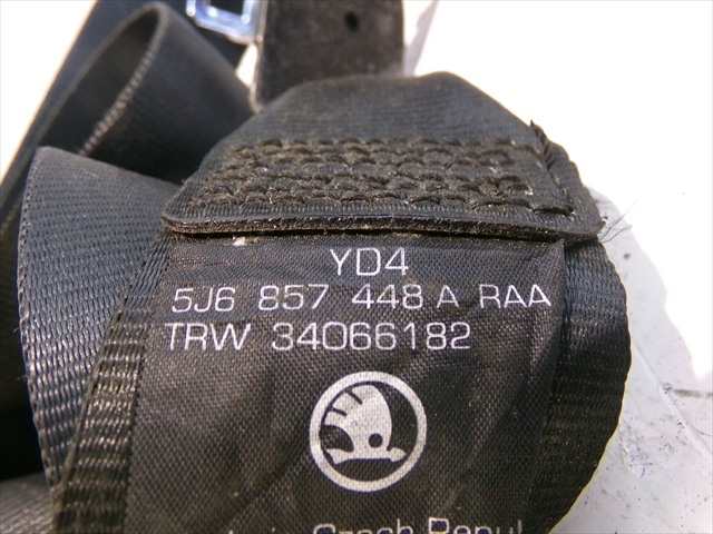 Foto 4ª: Cinturón Trasero Derecho Skoda Fabia 1.2 G 2007-2010 [CHF] (2010)