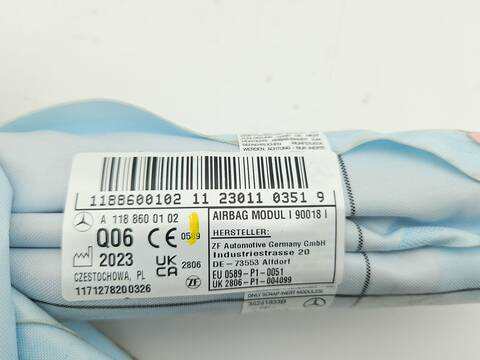 Foto 4ª: Airbag Cortina Delantero Derecho Mercedes Clase CLA 200 1.3 GASOLINA M282.914 C118 118.387) [282914] (2023)