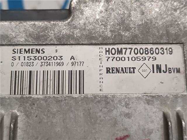Foto 2ª: Centralita Motor ECU Renault Megane 1.6 E (BA0F. BA0S) I (BA0/1_) [K7M 702]